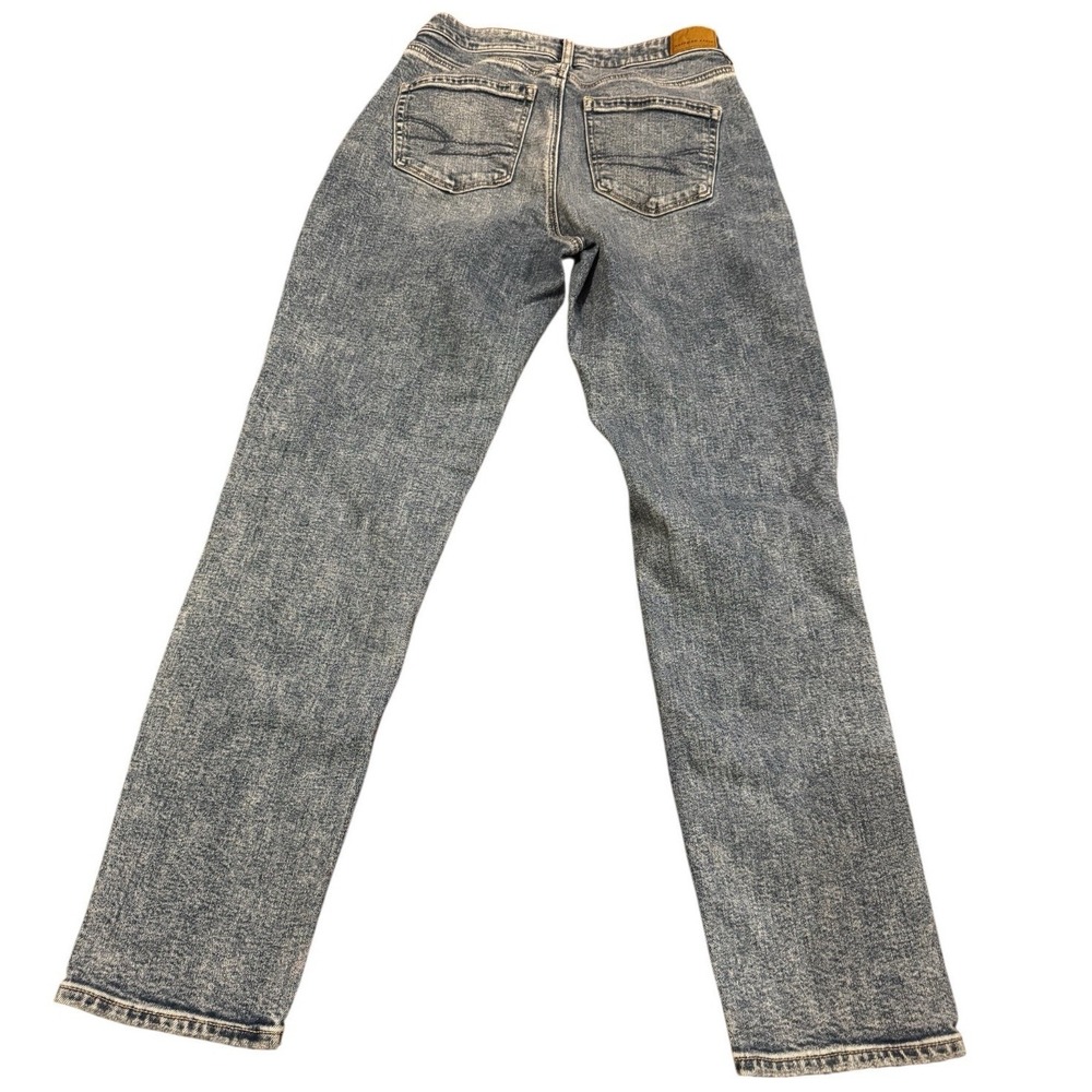 American Eagle Jeans 4 Long Strigid High Rise Distressed Light Wash - Picture 5 of 5